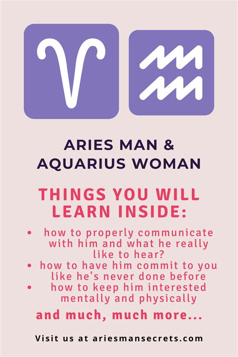 aries man dating an aquarius woman